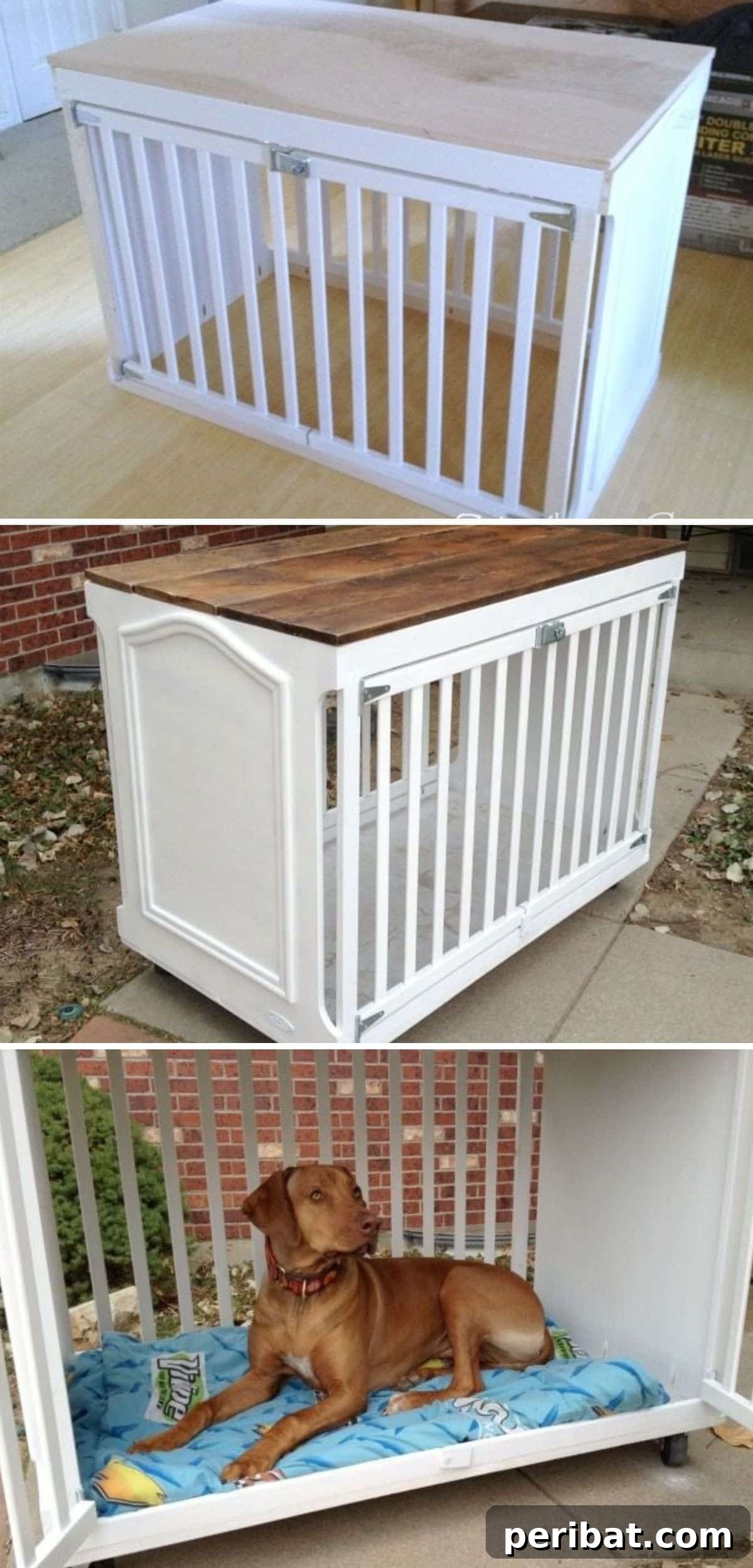 Transform Your Old Crib: 20 Clever Upcycling Projects 11 Repurposed Crib into a Cozy Doggie Crate