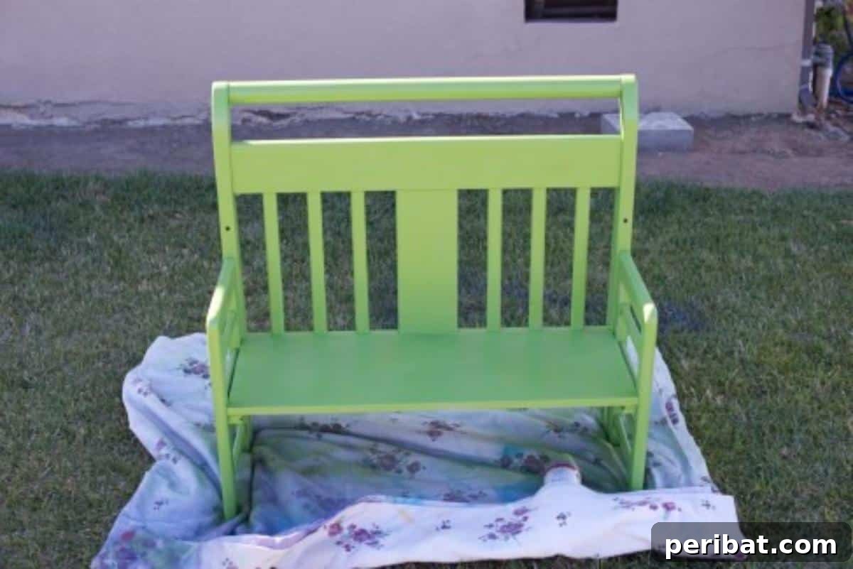 Transform Your Old Crib: 20 Clever Upcycling Projects 15 Repurposed Crib Two-Kid Bench
