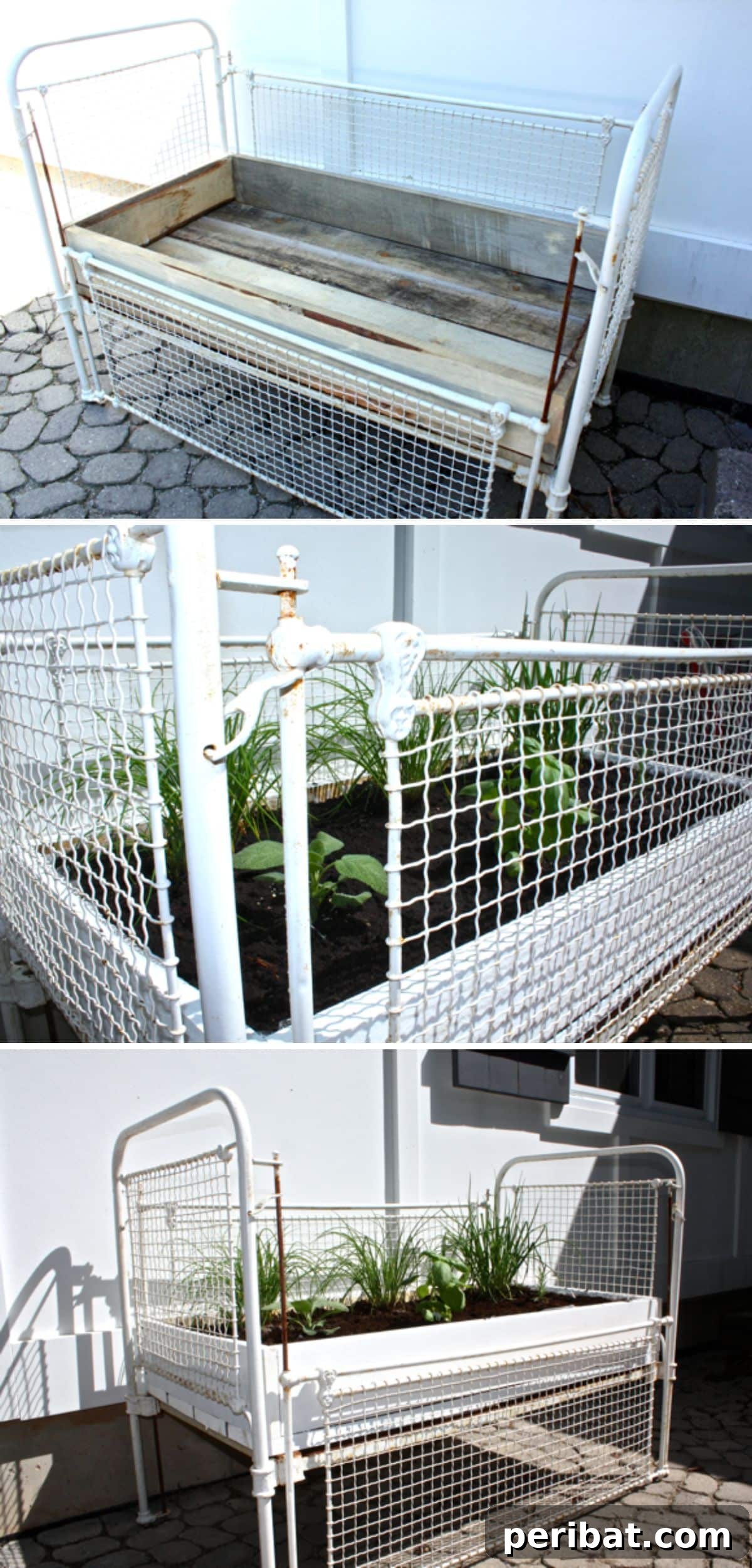 Transform Your Old Crib: 20 Clever Upcycling Projects 22 Repurposed Crib for an Outdoor Herb Garden