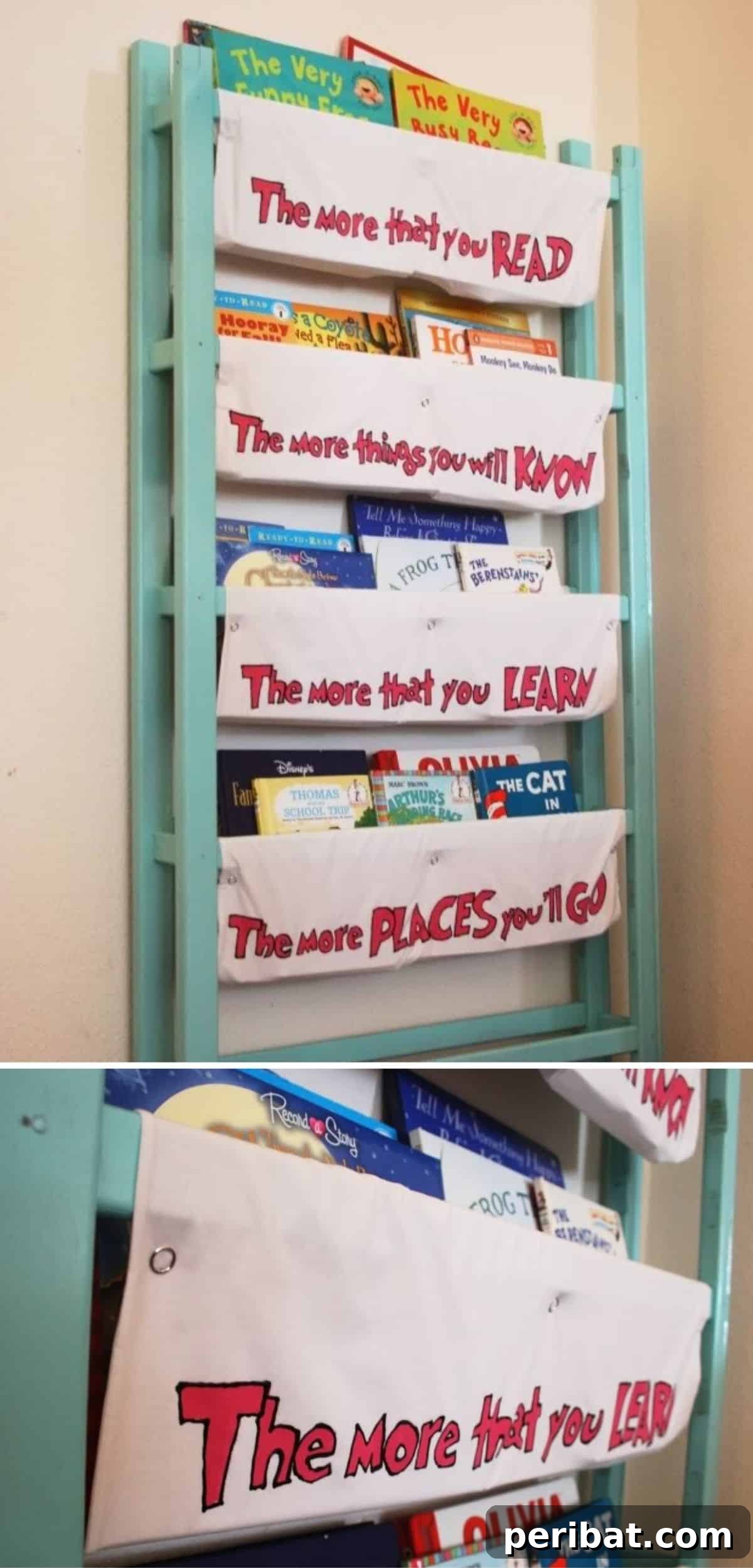 Transform Your Old Crib: 20 Clever Upcycling Projects 4 Repurposed Crib Side Book and Magazine Rack