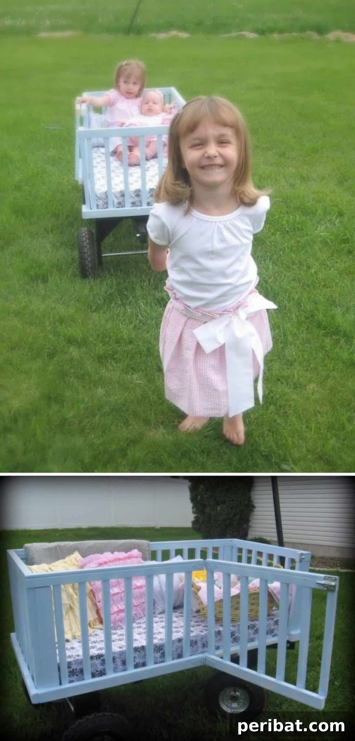 Transform Your Old Crib: 20 Clever Upcycling Projects 6 Repurposed Crib Play Wagon for Kids
