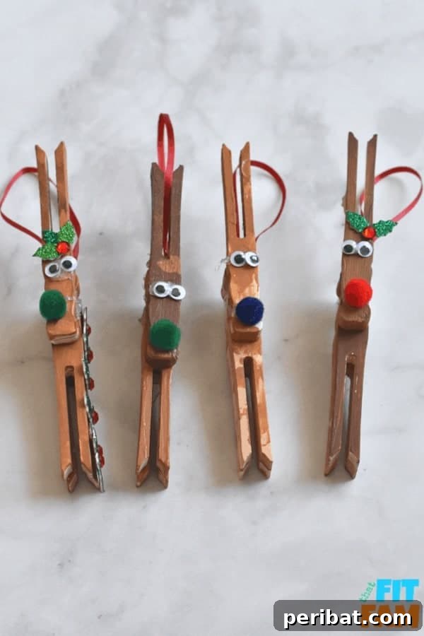 40 Christmas Craft Ideas to Spark Kids' Creativity This Winter Break 29 A classic reindeer clothespin ornament, crafted from an old-fashioned clothespin, perfect as a tree decoration or grandparent gift.