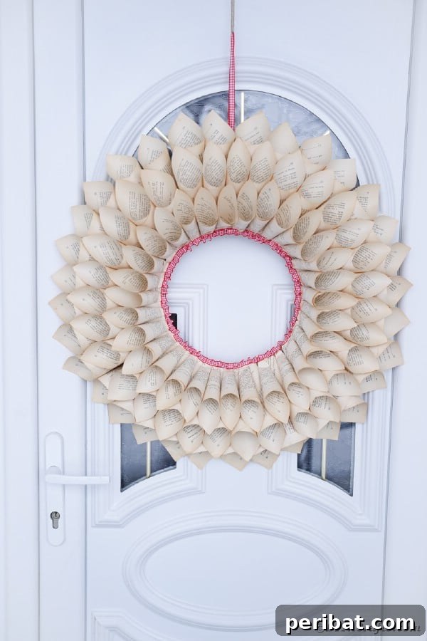 Beyond the Covers: Old Book Craft and Decor Inspiration 15 Rolled paper wreath