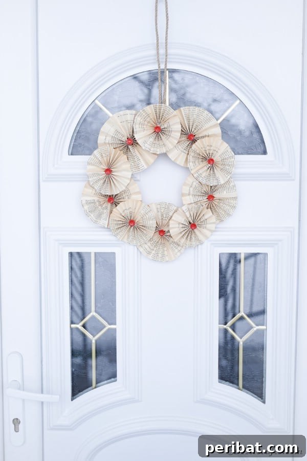 Beyond the Covers: Old Book Craft and Decor Inspiration 17 Paper fan wreath