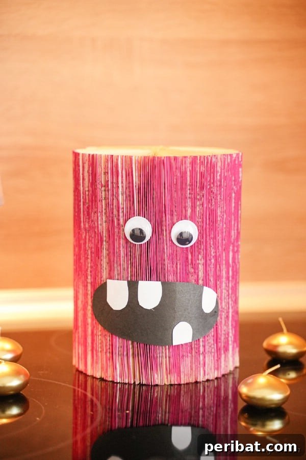 Beyond the Covers: Old Book Craft and Decor Inspiration 39 Pink old book monster