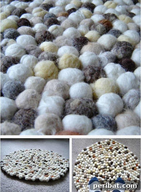 Craft Your Own Stunning Rugs for a Personalized Home 23 Felt Faux Stone Rug - 30 Magnificent DIY Rugs to Brighten up Your Home