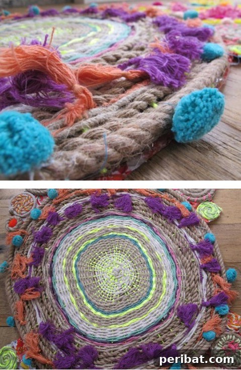 Craft Your Own Stunning Rugs for a Personalized Home 27 Rope Swirl Tapestries - 30 Magnificent DIY Rugs to Brighten up Your Home