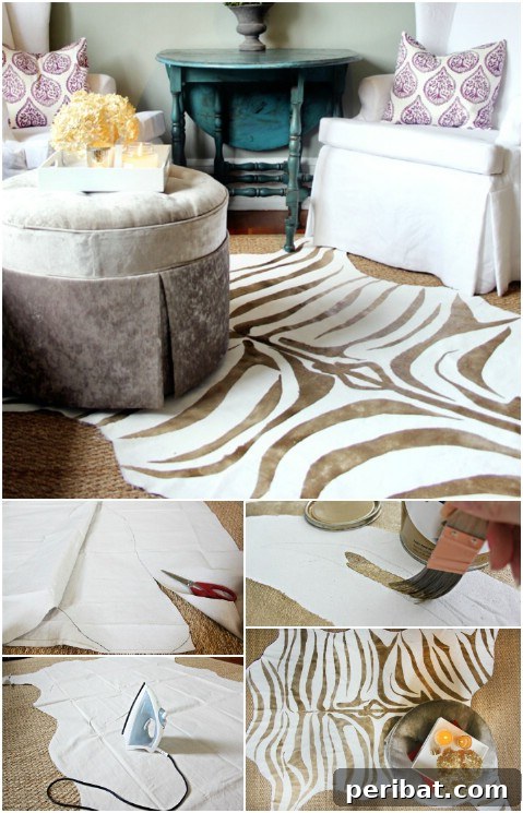 Craft Your Own Stunning Rugs for a Personalized Home 6 Zebra Print - 30 Magnificent DIY Rugs to Brighten up Your Home