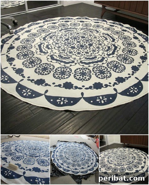 Craft Your Own Stunning Rugs for a Personalized Home 7 Tablecloth-turned-Rug - 30 Magnificent DIY Rugs to Brighten up Your Home