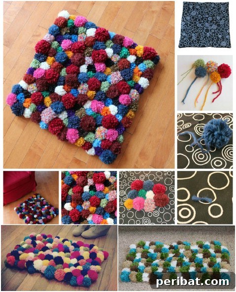 Craft Your Own Stunning Rugs for a Personalized Home 8 Cuddly Pom Poms - 30 Magnificent DIY Rugs to Brighten up Your Home