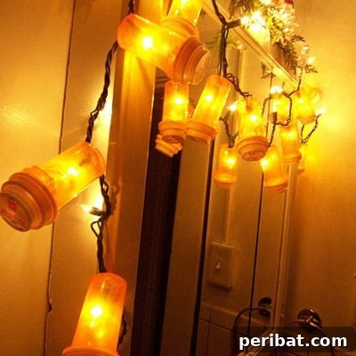 Boş İlaç Şişelerini Değerlendirmek İçin 30 Harika Fikir 20 Upcycled Pill Bottle Light Garland