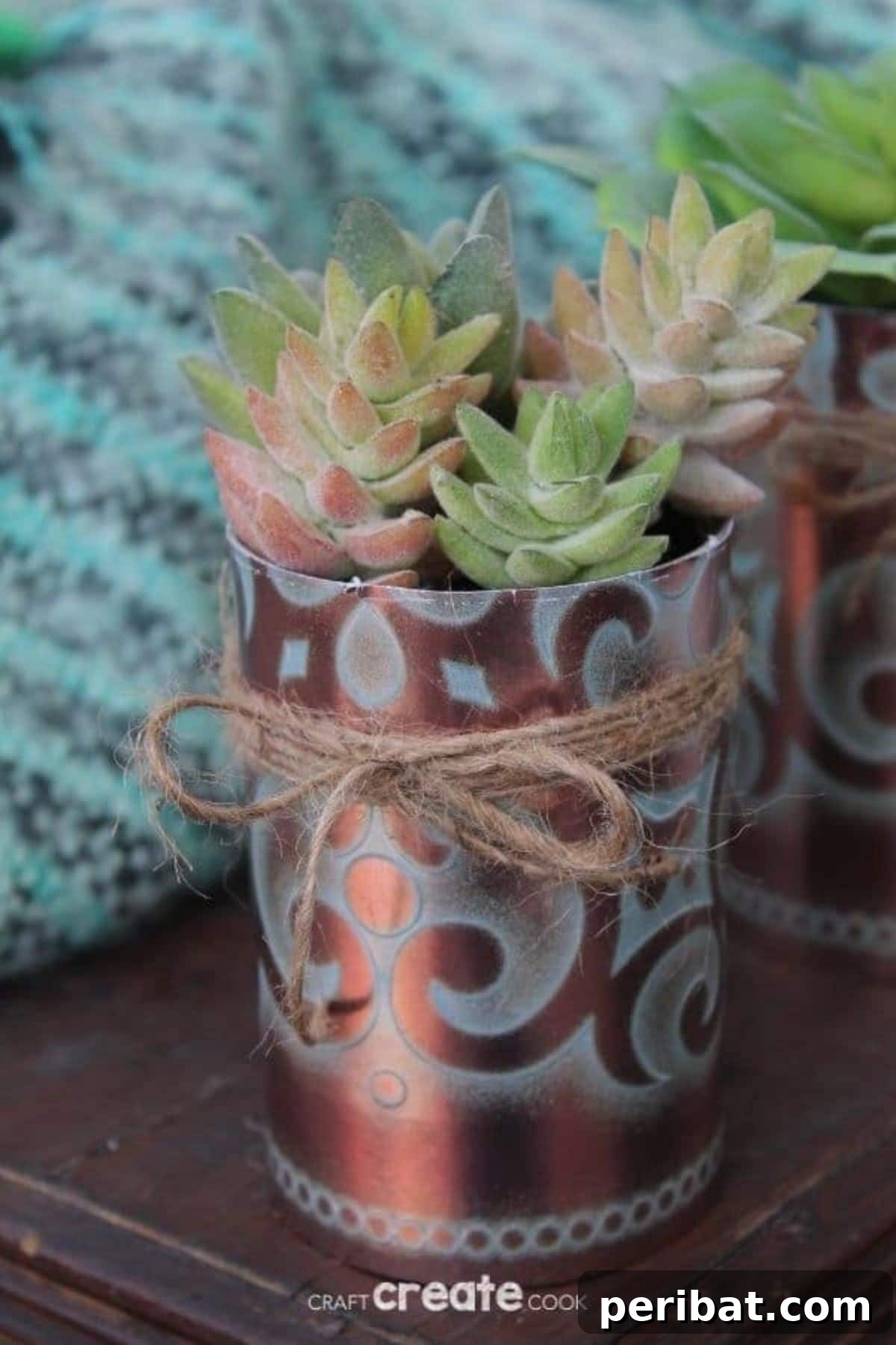 45 Handmade Gifts Women Will Adore 21 Faux copper succulent planter