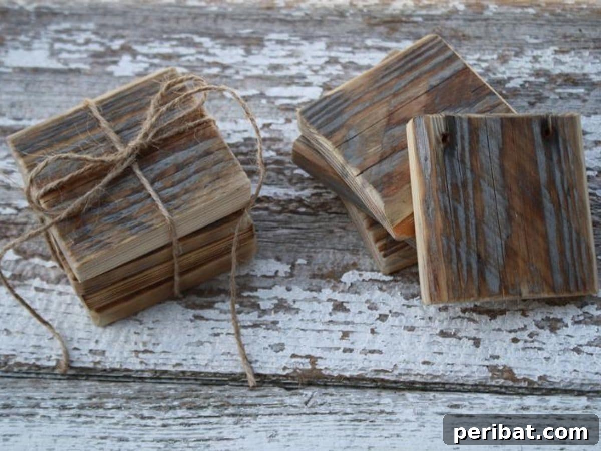 45 Handmade Gifts Women Will Adore 44 Wood coasters