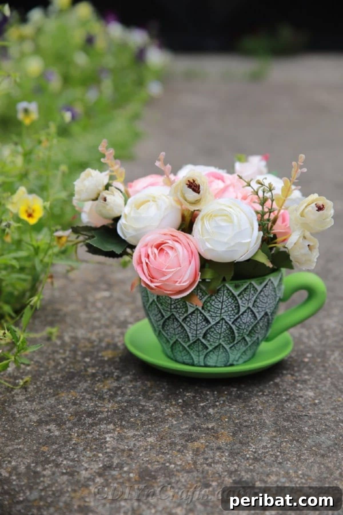 45 Handmade Gifts Women Will Adore 7 Teacup filled with flowers