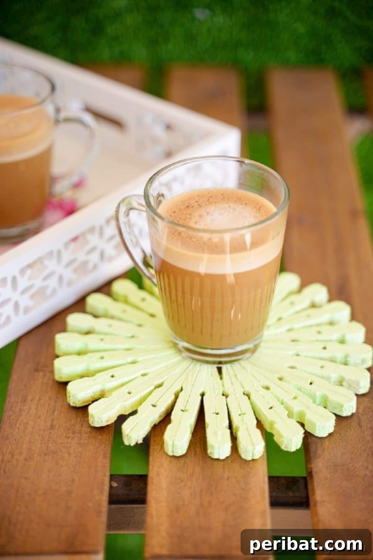 A colorful coaster creatively made from clothespins, a unique and crafty home accessory.