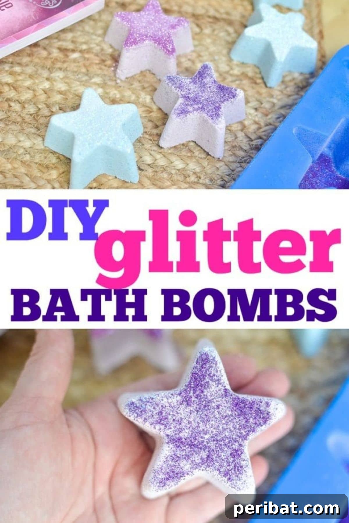 Colorful DIY glitter bath bombs, handmade and individually wrapped, ideal for a spa-themed gift or a relaxing bath experience for kids.