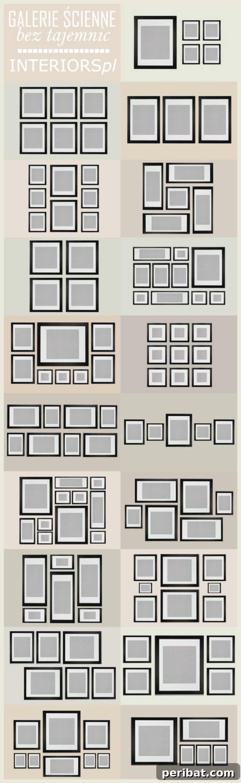24. Plan a gallery wall - 50 Amazingly Clever Cheat Sheets To Simplify Home Decorating Projects