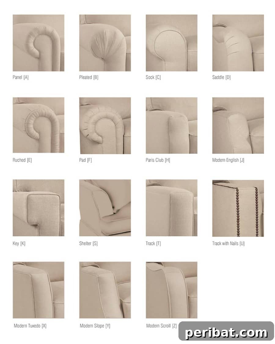 32. What arm style do you want? - 50 Amazingly Clever Cheat Sheets To Simplify Home Decorating Projects