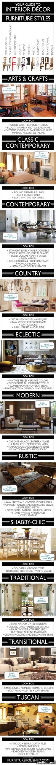 40. Decide on a furniture and interior design style for your home - 50 Amazingly Clever Cheat Sheets To Simplify Home Decorating Projects