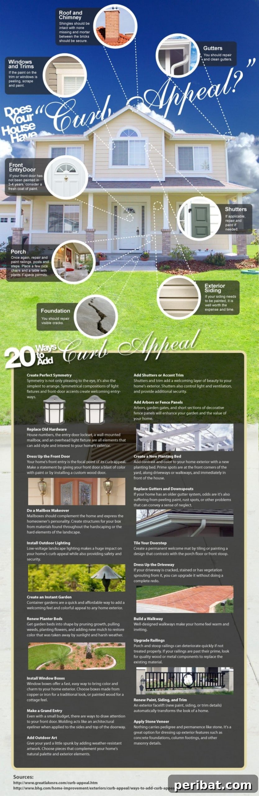 47. Easy Curb Appeal Improving Hacks - 50 Amazingly Clever Cheat Sheets To Simplify Home Decorating Projects