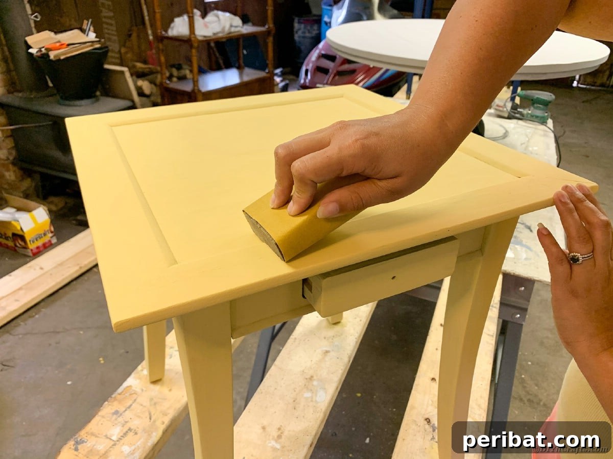 Sanding side table