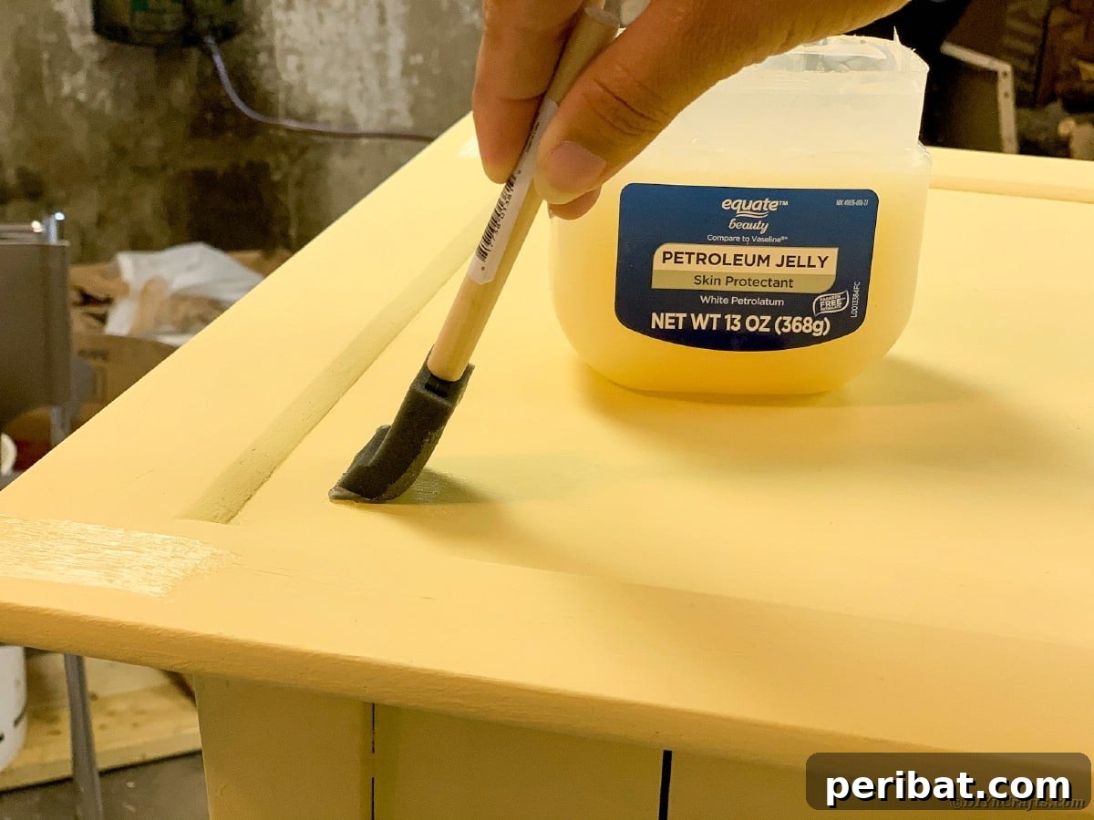Adding Vaseline to table