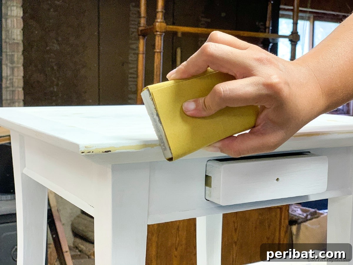 Sanding side table
