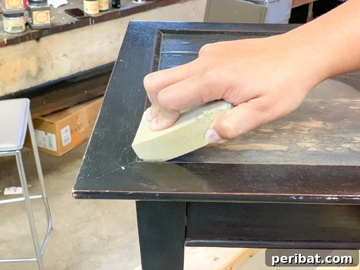 Sanding side table