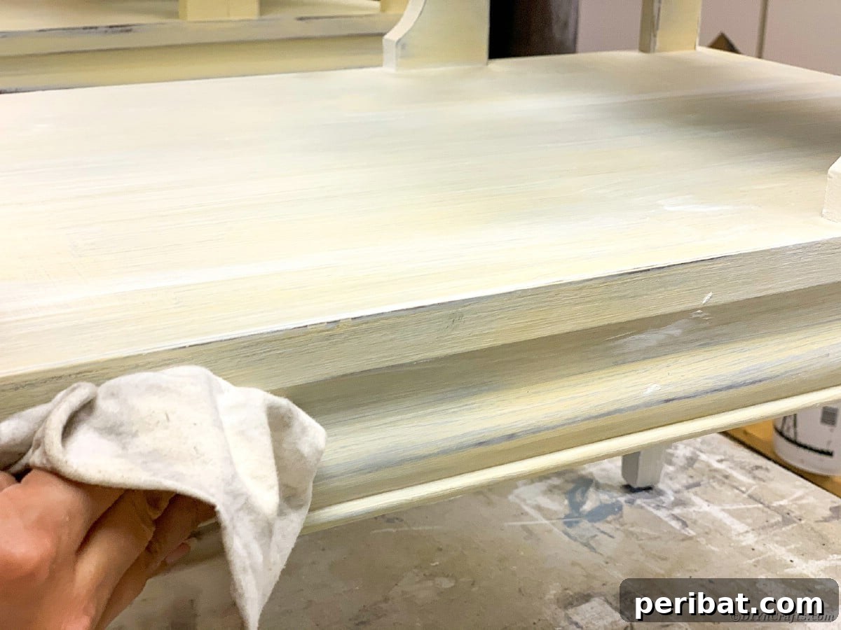 Mid Century End Table Makeover: A Step-by-Step Guide 21 Adding paint