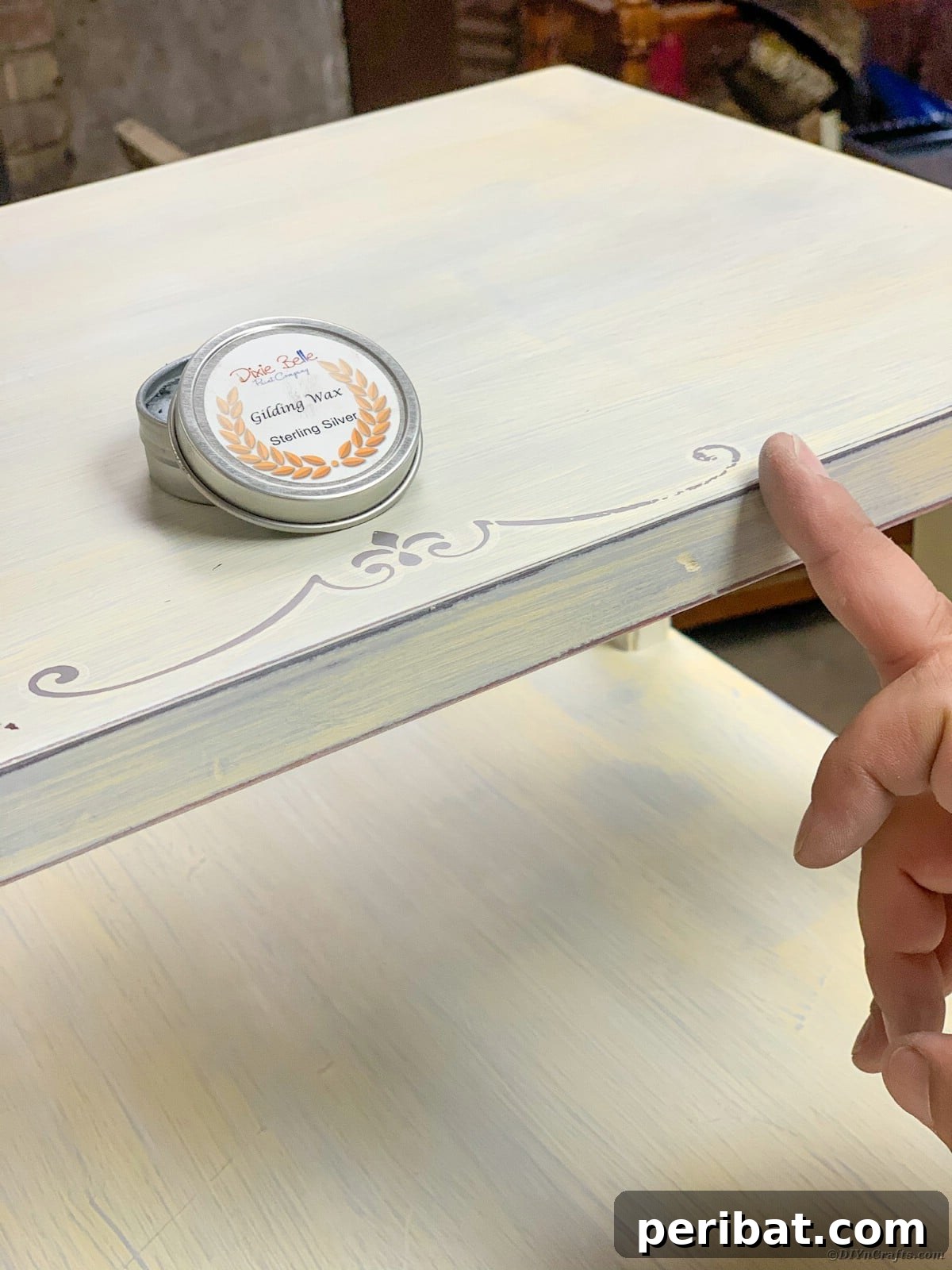 Mid Century End Table Makeover: A Step-by-Step Guide 22 Waxing table