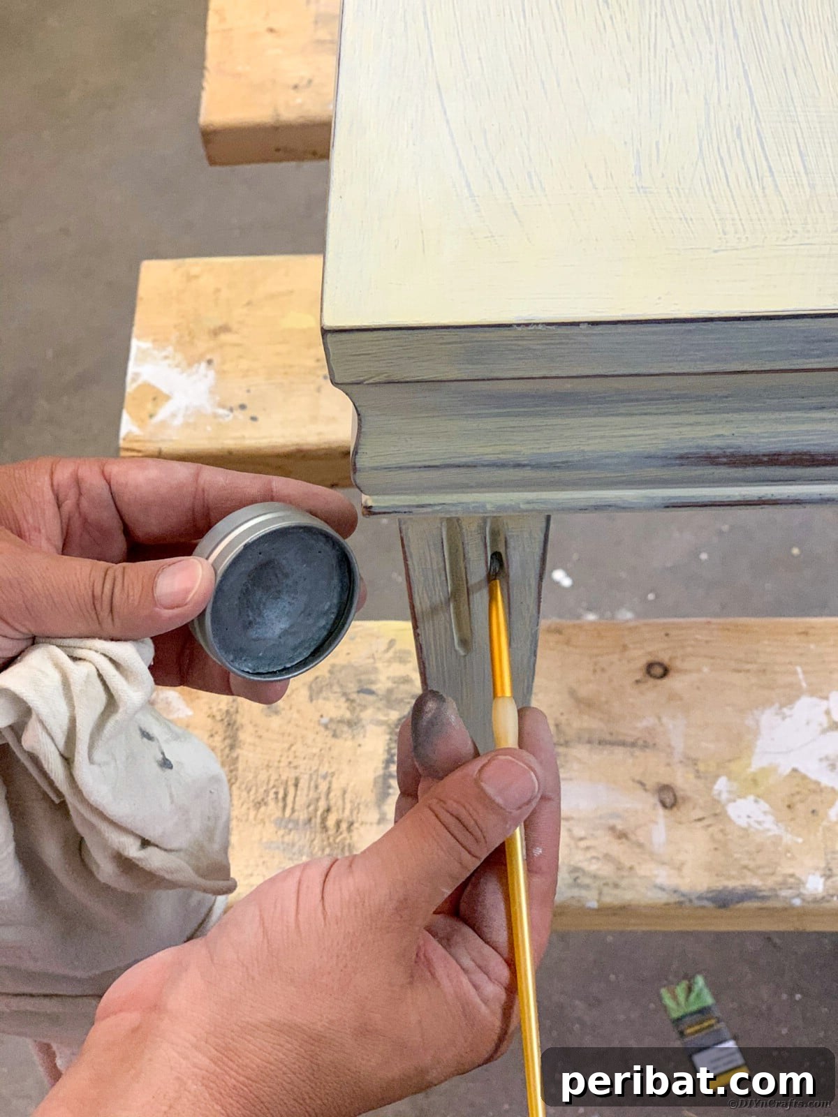 Mid Century End Table Makeover: A Step-by-Step Guide 23 Painting table