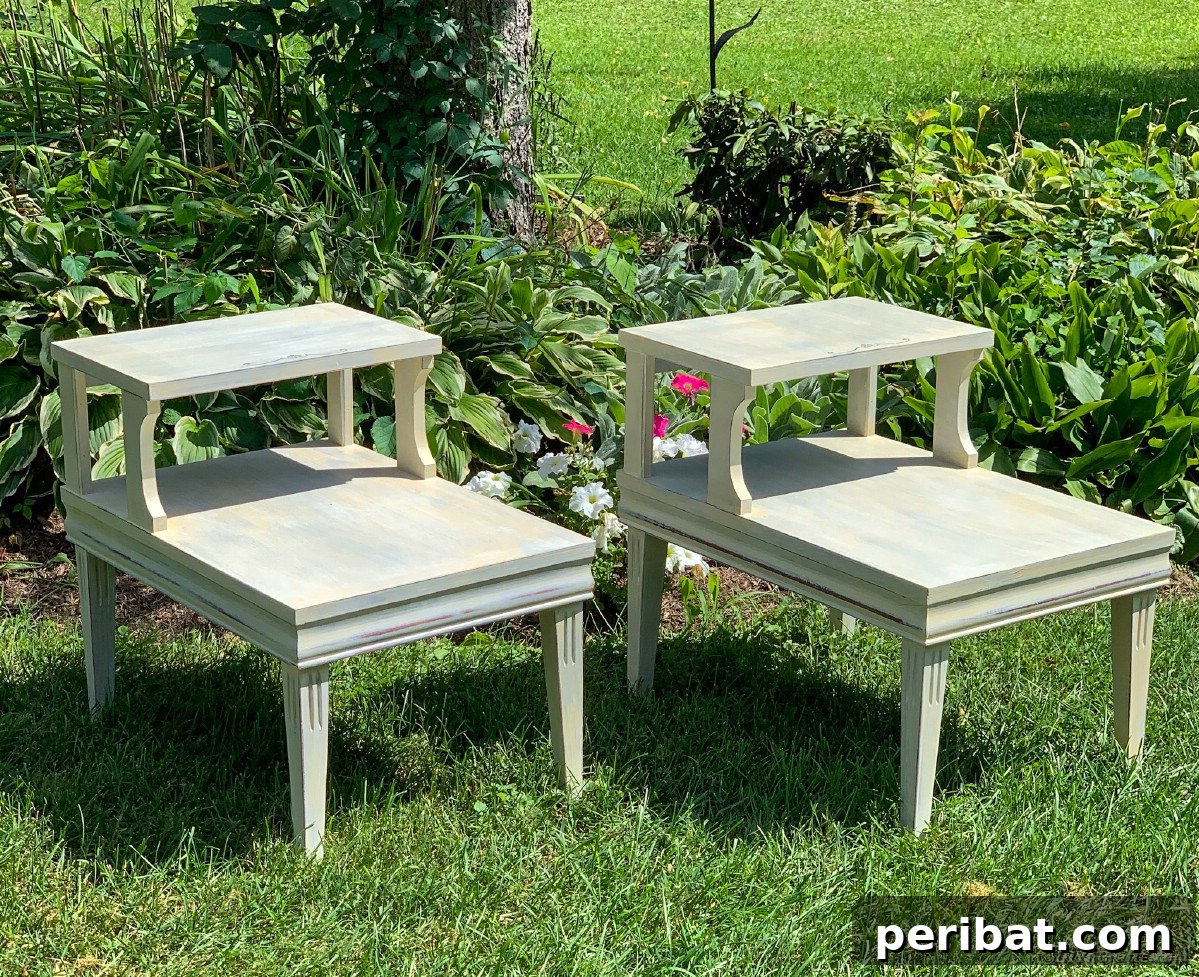 Mid Century End Table Makeover: A Step-by-Step Guide 24 Finished end table