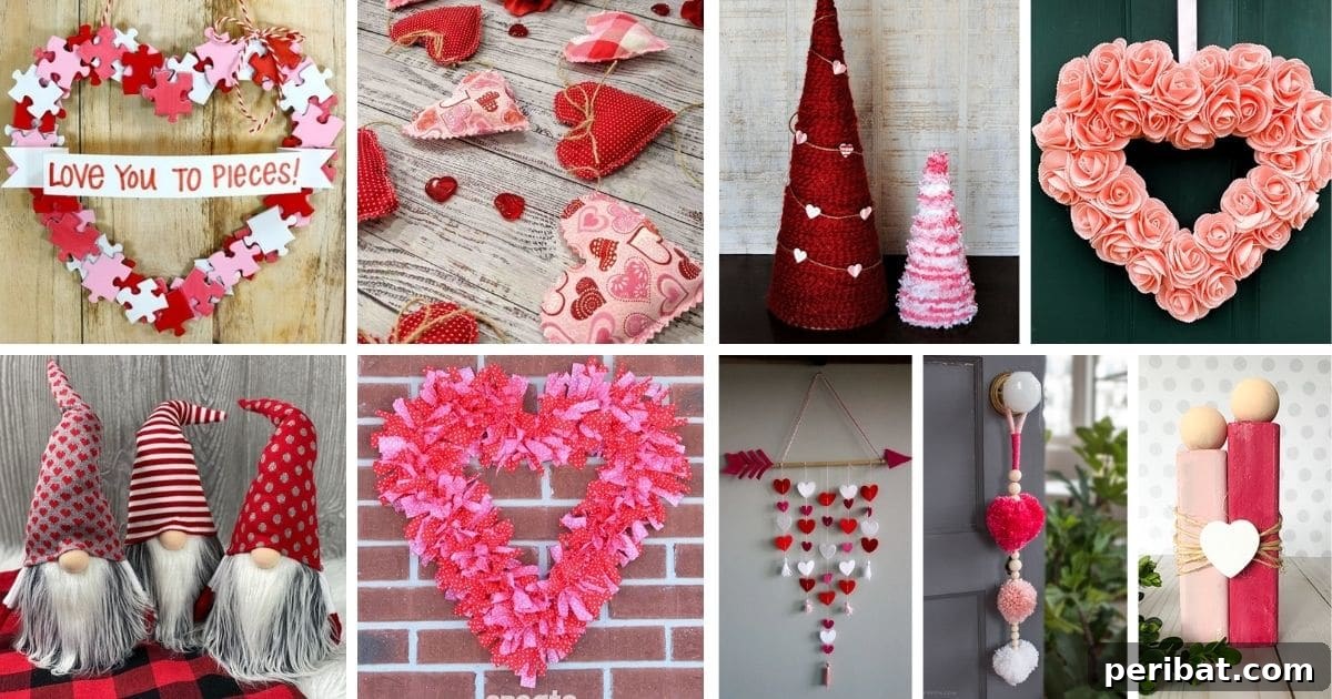 Valentines decorations collage