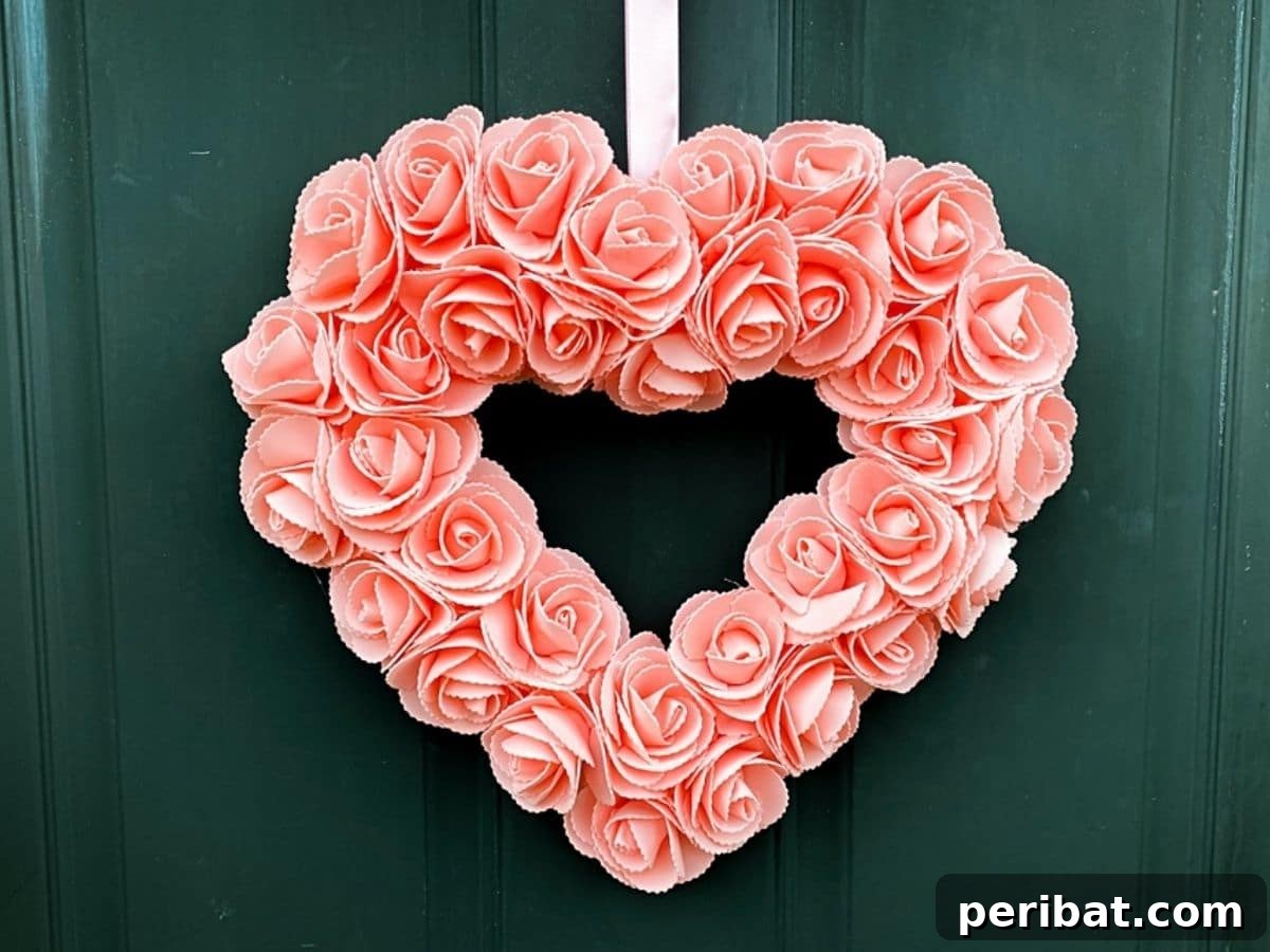 Rose heart wreath