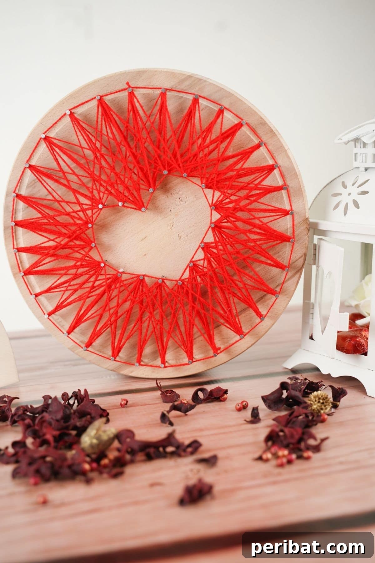 Heart string art