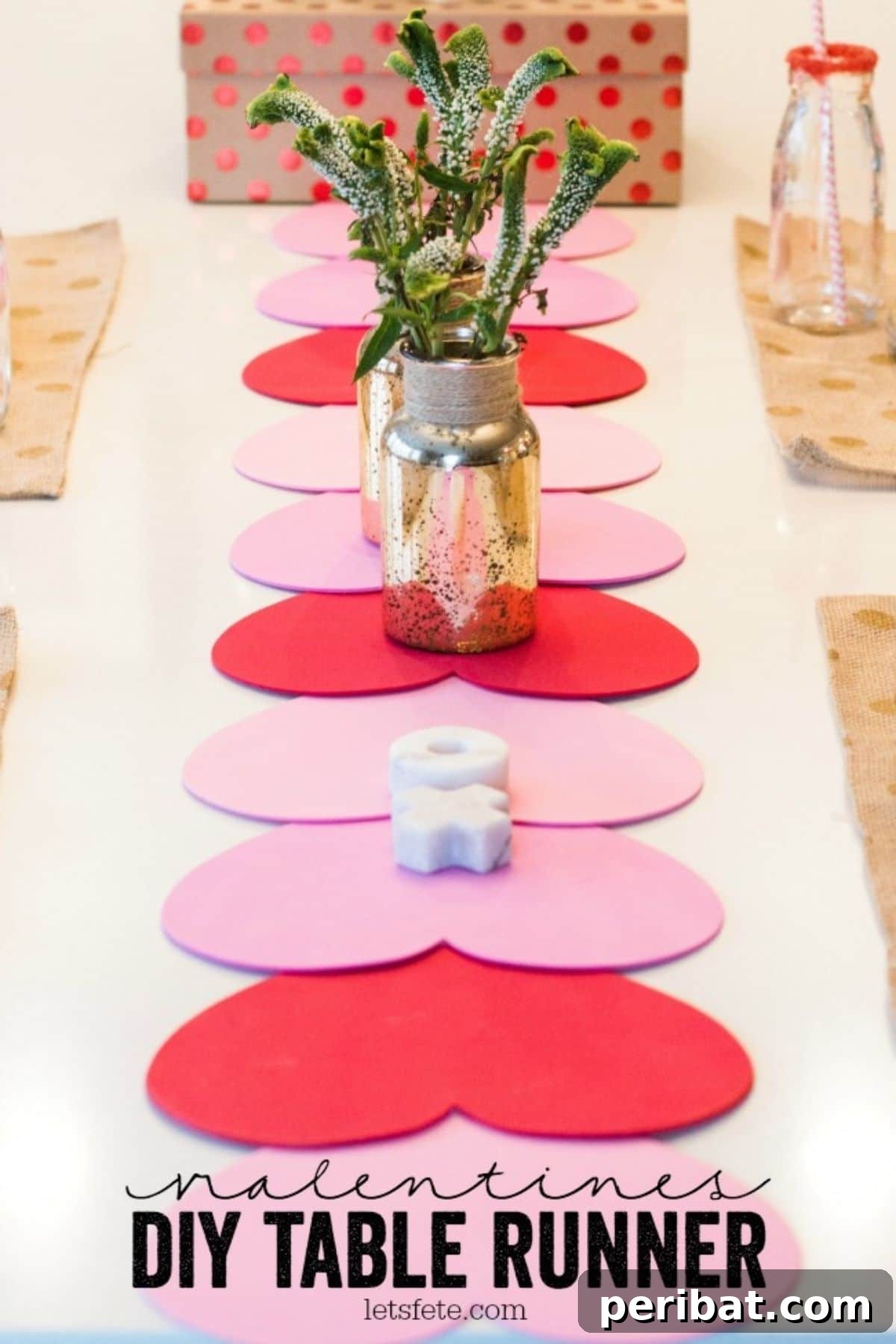 Heart table runner