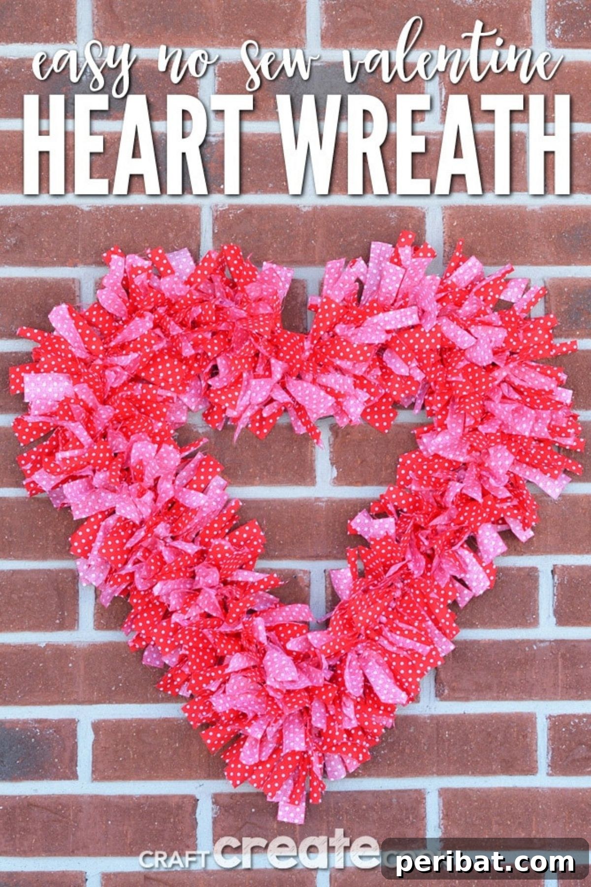 Fabric heart wreath