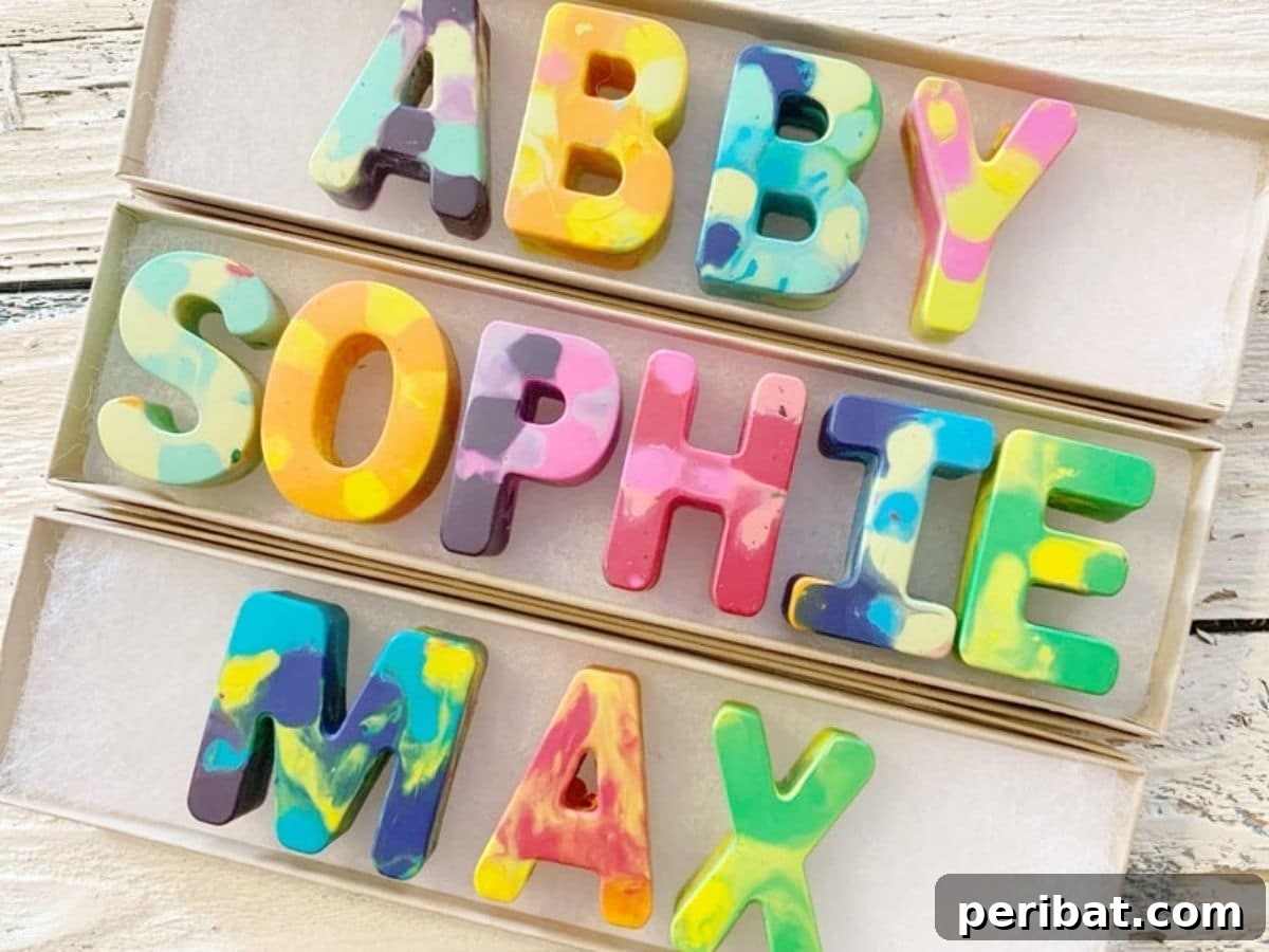 Crafty Cupid: Valentine's Day Gifts Kids Can Make 18 Unique custom crayons molded into alphabet letters spelling a child's name