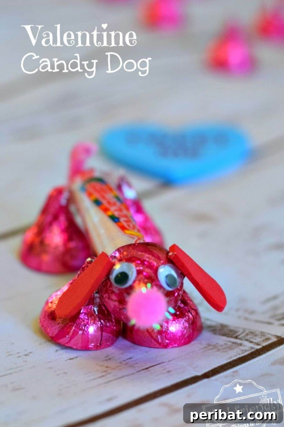 Crafty Cupid: Valentine's Day Gifts Kids Can Make 20 Creative 'candy dog' made from various Valentine's Day candies, a fun and edible gift for kids