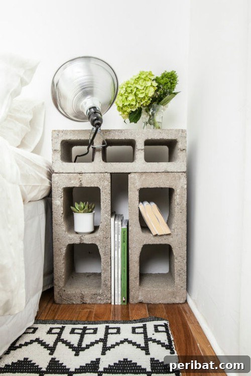 Unblock Your Creativity: DIY Projects with Concrete Blocks for Every Room 15 Nightstand - 17 Creative Ways to Use Concrete Blocks in Your Home