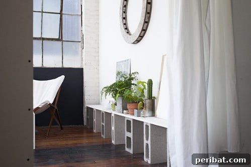 Unblock Your Creativity: DIY Projects with Concrete Blocks for Every Room 19 Low Shelf - 17 Creative Ways to Use Concrete Blocks in Your Home