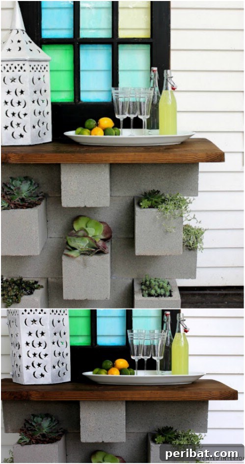Unblock Your Creativity: DIY Projects with Concrete Blocks for Every Room 7 Planter Bar - 17 Creative Ways to Use Concrete Blocks in Your Home