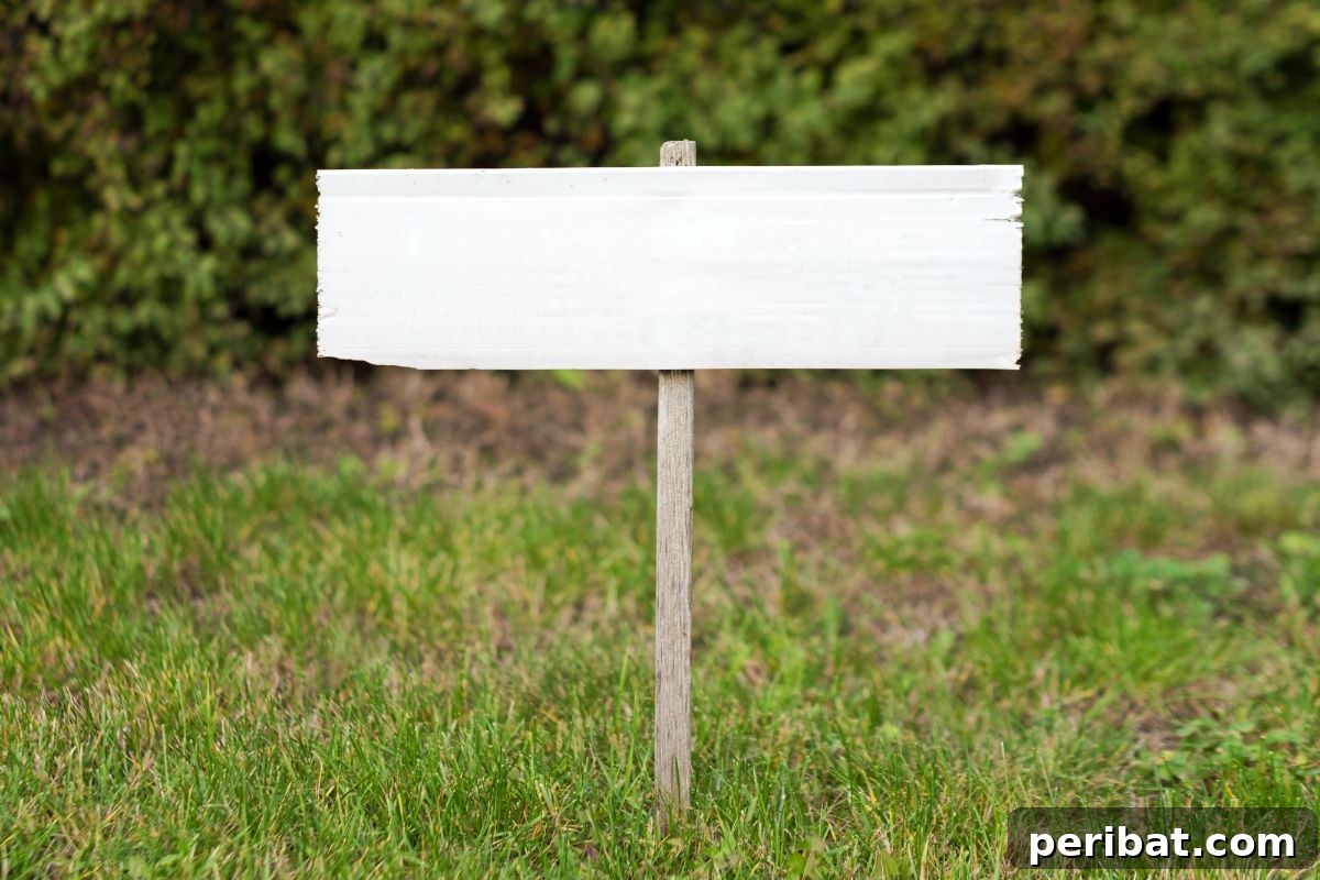 painted white wood label