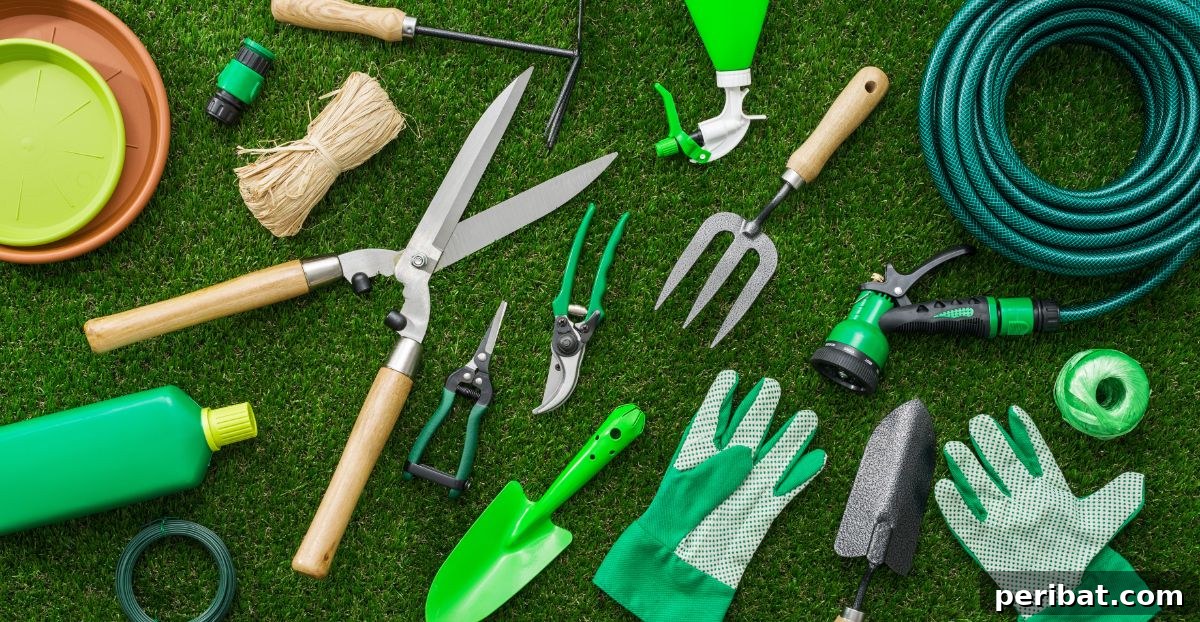 green gardening tools