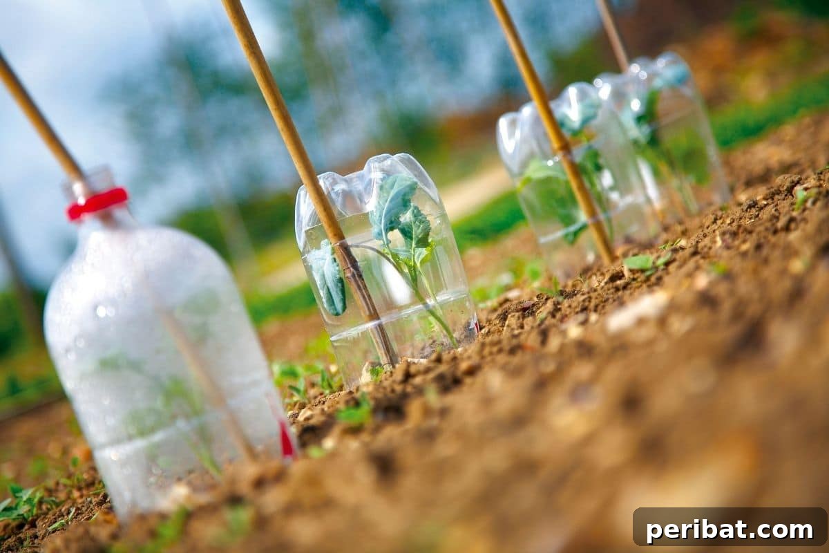 Grow Your Own Loofah: A Seed-to-Sponge Blueprint 7 loofah plants covered with plastic bottle to protect from cold snaps