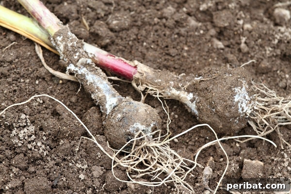 Mastering Garlic Propagation A Professional's Guide 14 garlic in the ground with disease
