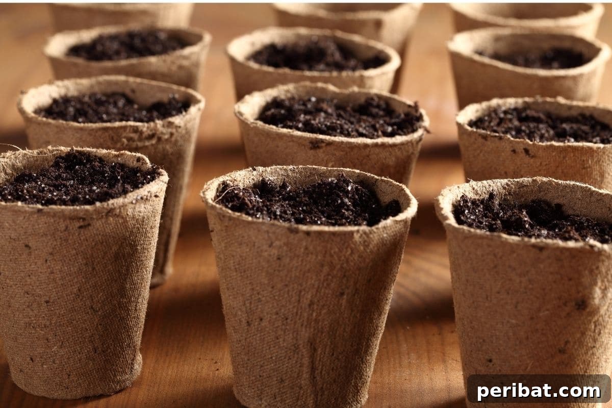 11 Proven Methods to Fix and Prevent Leggy Seedlings 13 group of pots with soil