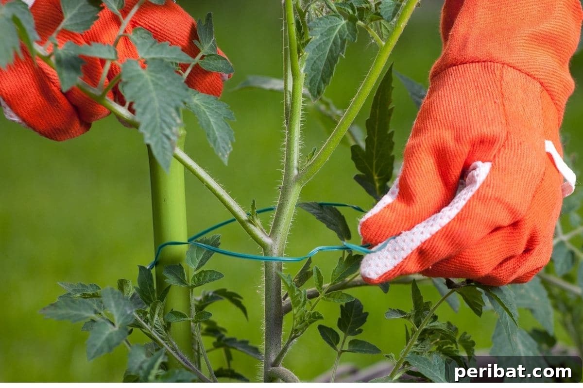 Yellow Tomato Leaves? 15 Simple Solutions & What Causes Them 16 stak or cage the tomato plant