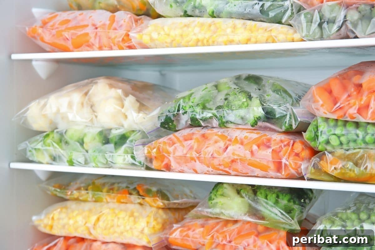 frozen sliced vegetables