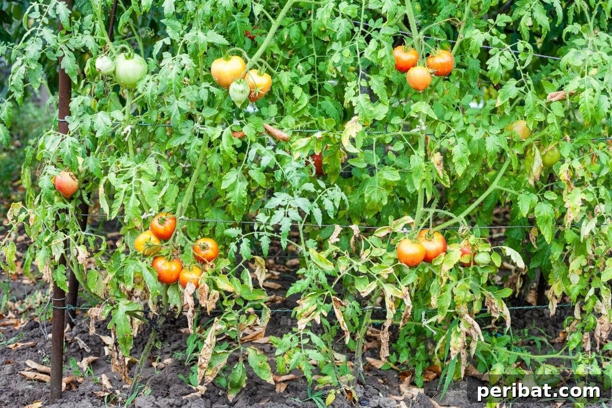 tomato plant during rainy day